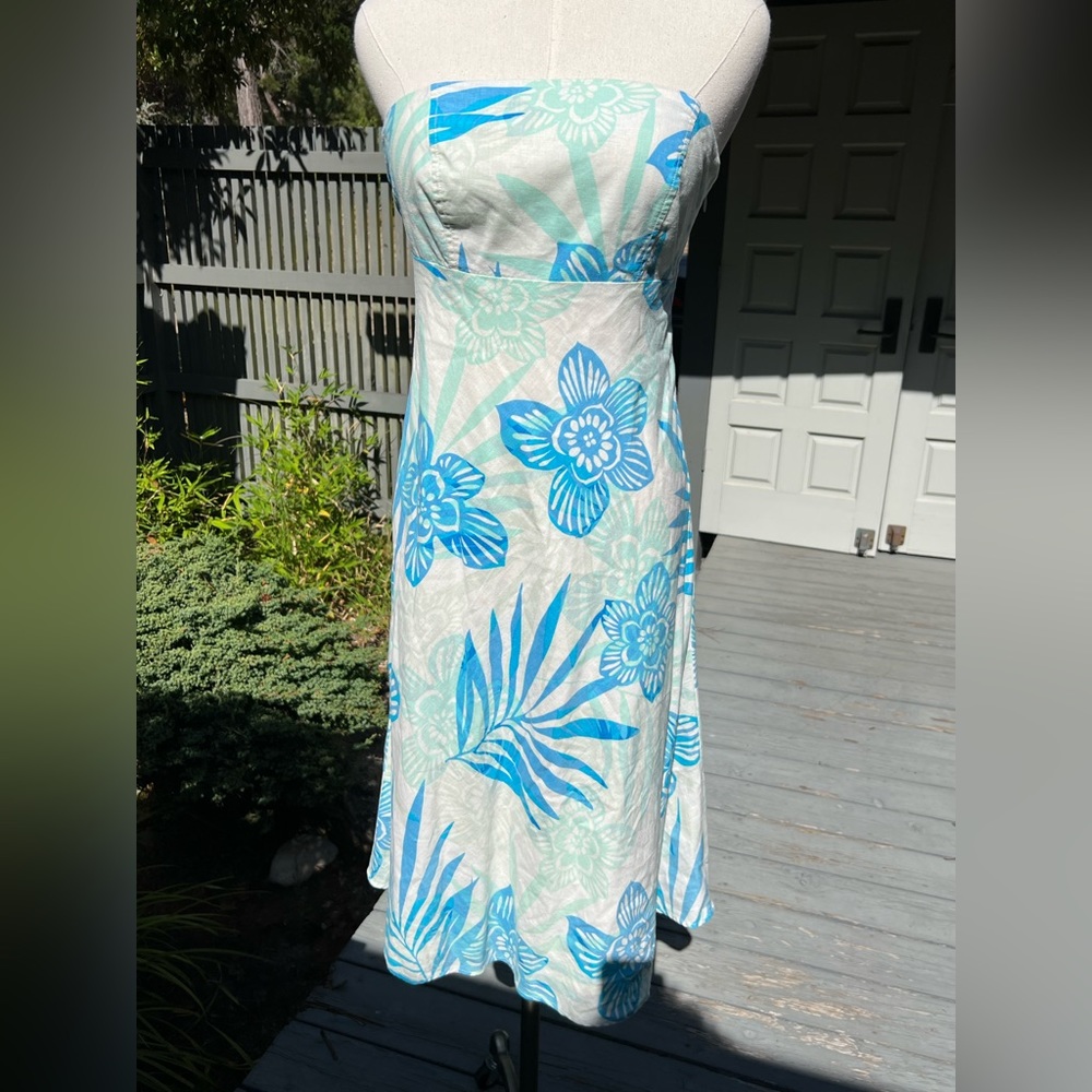 Summer Tropical Floral Halter Dress